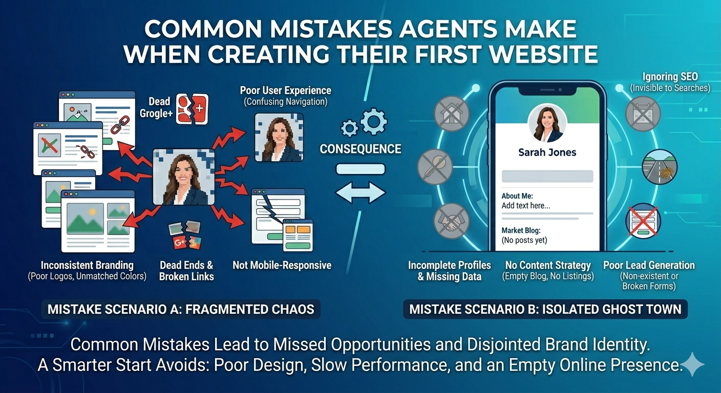Common Mistakes Agents Make When Creating Their First Website