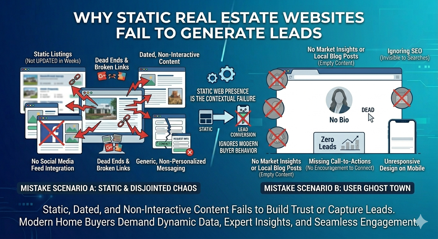 Why Static Real Estate Websites Fail to Generate Leads