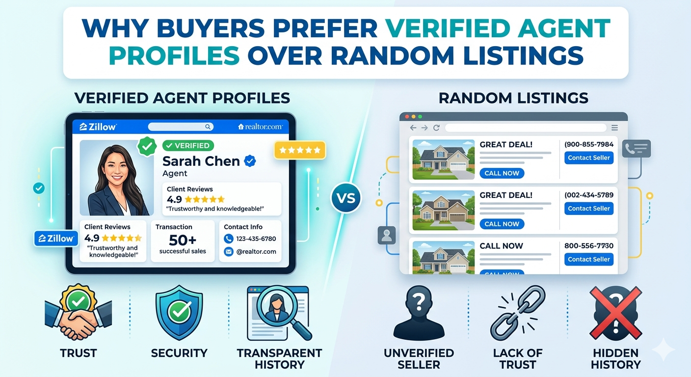 Why Buyers Prefer Verified Agent Profiles Over Random Listings